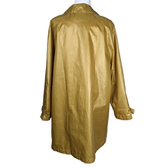 SERBIN - Sport Women's Trench Coat Rain Jacket Gold/yellow size Large - Picture 2 of 10